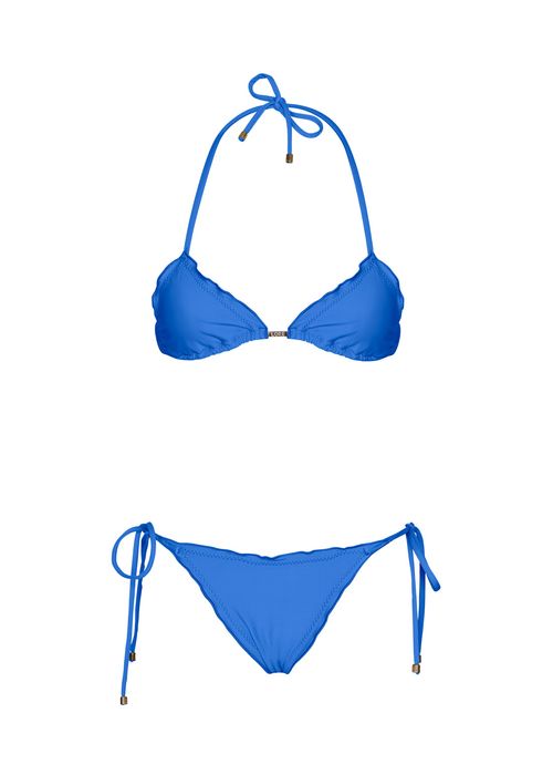 Biquini Cortininha Ripple - Azul Royal
