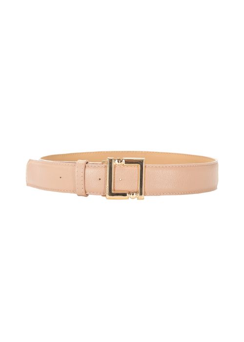 Cinto De Couro Com Fivela Lore - Nude