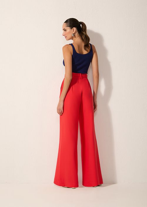 Calça Wide Leg Cinto Sense Essencials - Passion