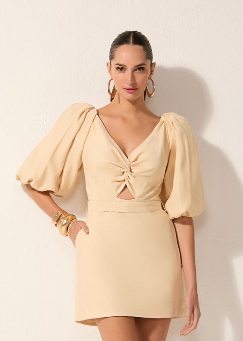 Vestido Curto Power Visco Marine - Pastel