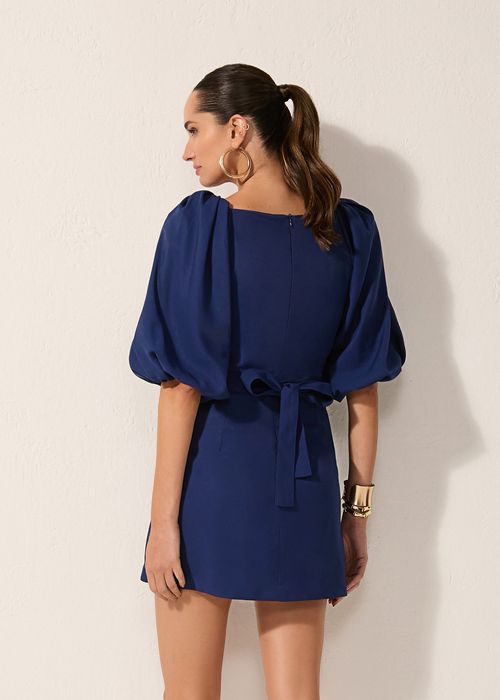Vestido Curto Power Visco Marine - Navy