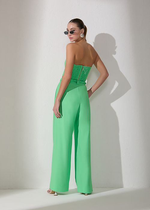 Conjunto Corselet Wide Leg Alfaiataria Visco - Summer Green