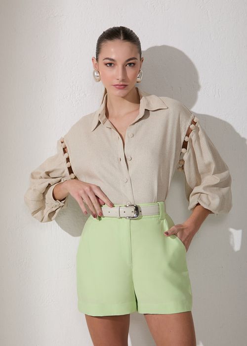 Short Alfaiataria Sense Essencials - Menta