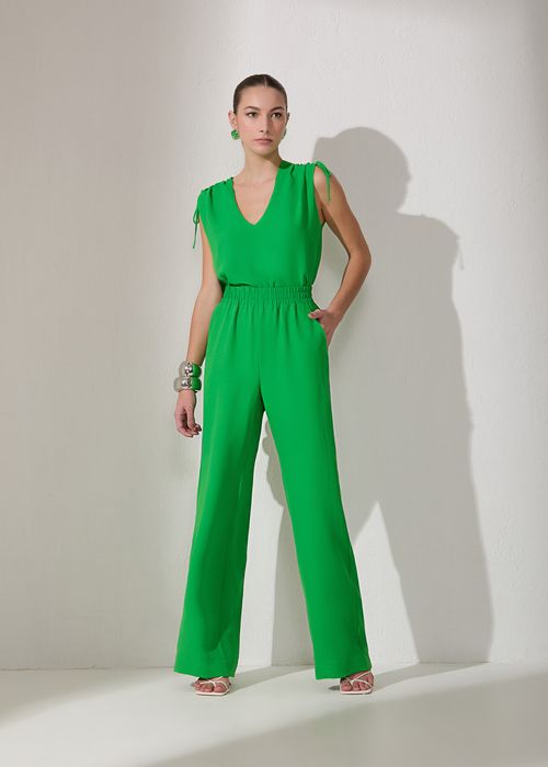 Conjunto Blusa Wide Leg Crepe Flow - Energy Green