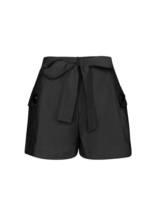 Short Maxi Botões Visco Candy - Preto