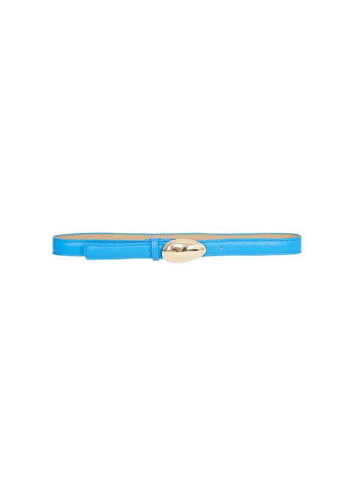 Cinto Couro Fivela Oval - Real Blue