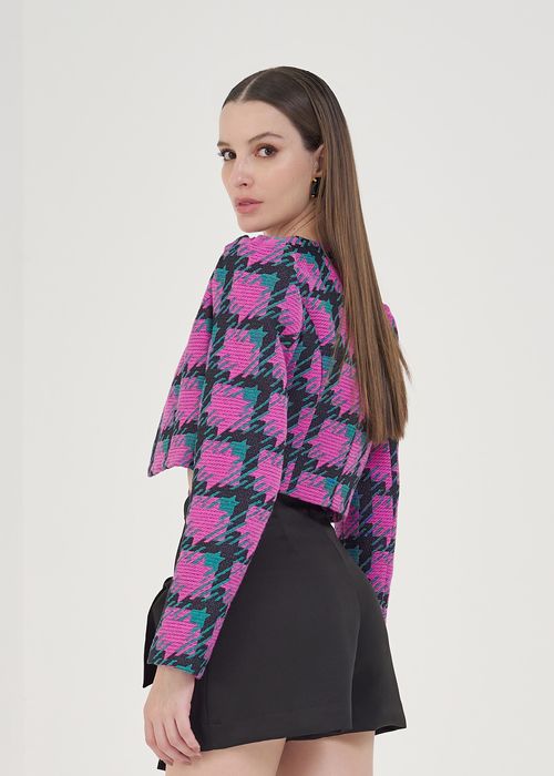 Short Saia Alfaiataria Laço - Preto