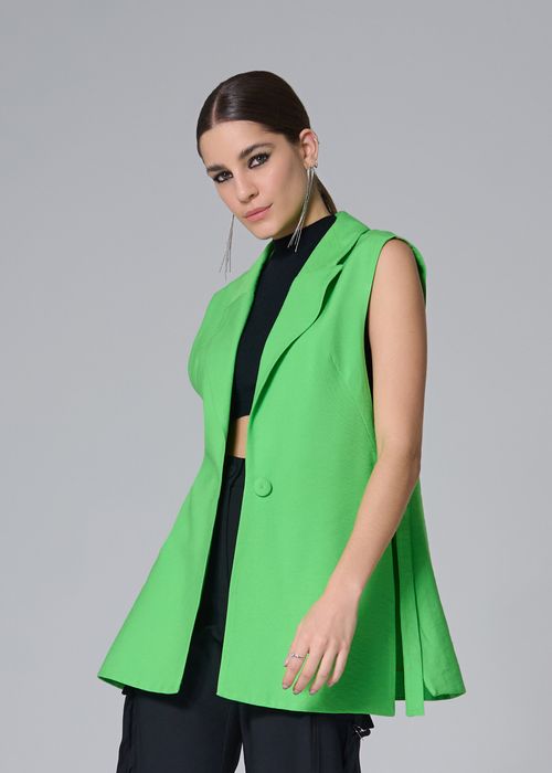 Maxi Colete Visco Casual - Verde