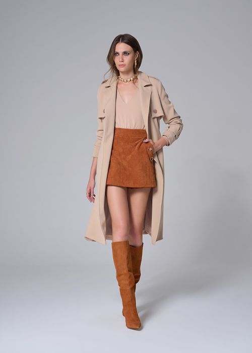 Trench Coat Alfaiataria Heavy - Capuccino