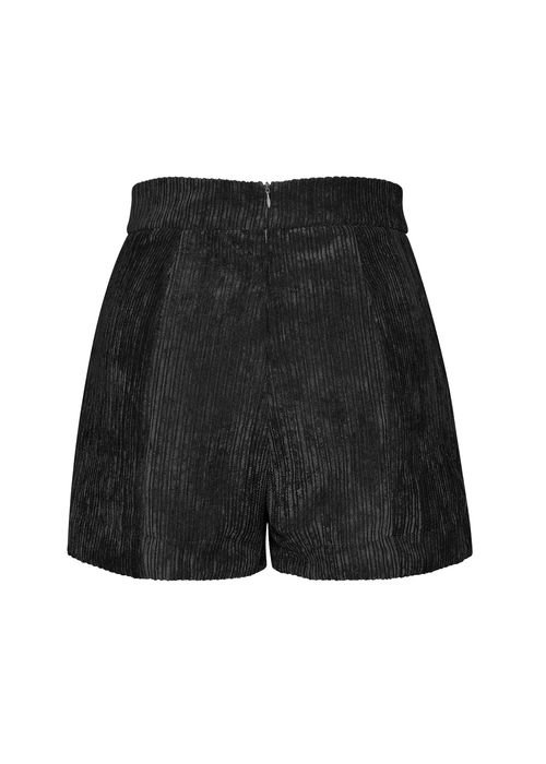 Short Saia Veludo Cotelê - Preto