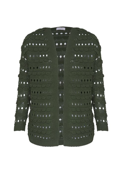 Casaco Tricot Texture - Oliva