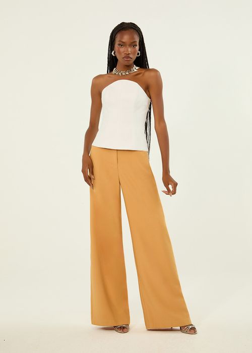 Calça Wide Leg Alfaiataria Sunset - Desert