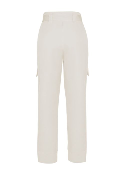 Calça Cenoura Alfaiataria Twill - Off White