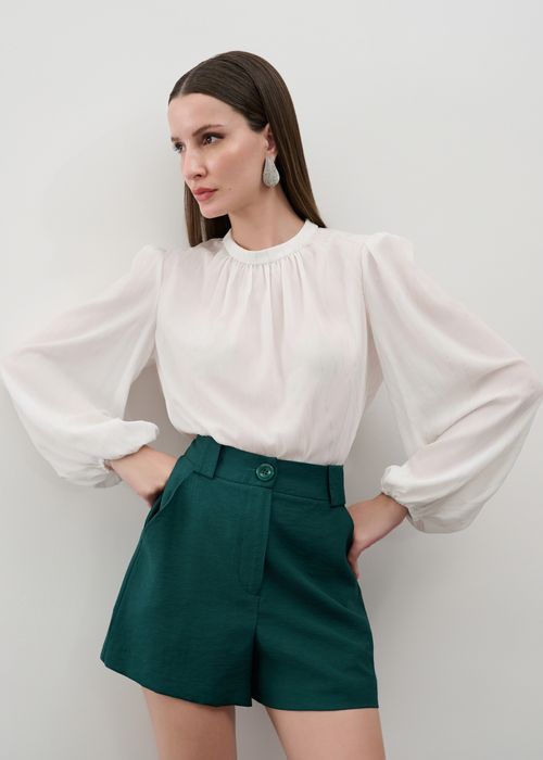 Short Em Alfaiataria Essencials - Esmeralda