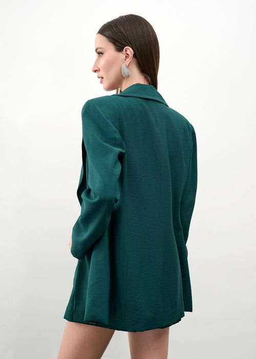 Maxi Blazer Alfaiataria Essencials - Esmeralda