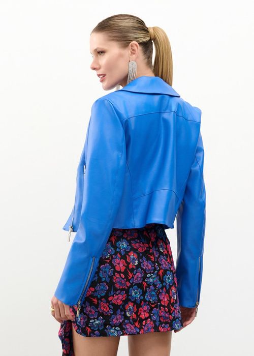 Jaqueta Perfecto Basic Leather - Real Blue