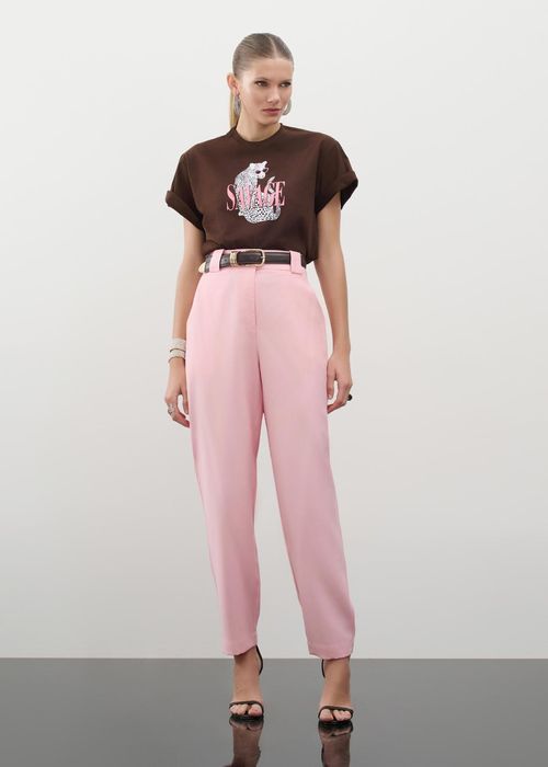 Calça Cenoura Alfaiataria Essencials - Baby Pink