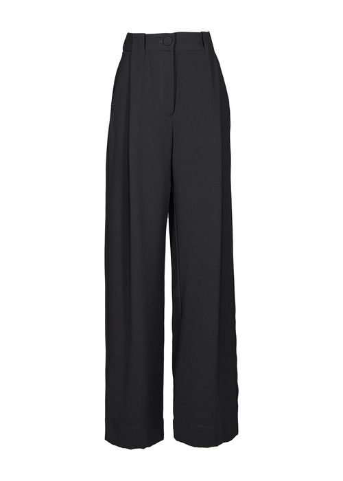 Calça Wide Leg Crepe Satin - Preto