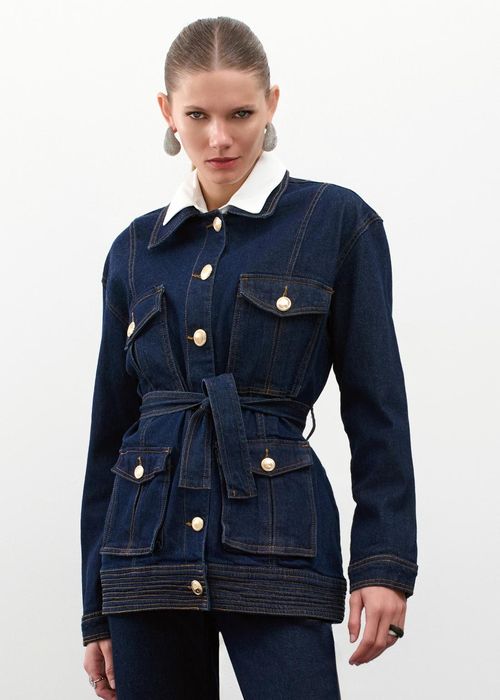 Parka Alafaiataria Jeans - Jeans Escuro