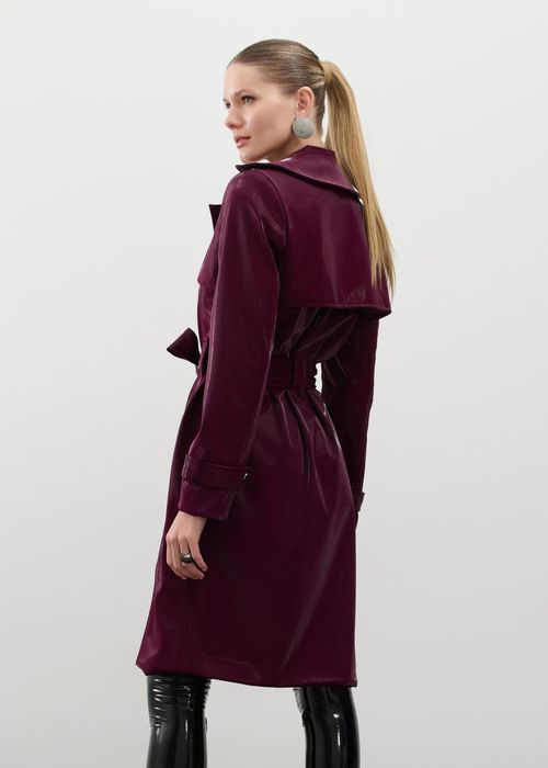 Trench Coat Leather Glow - Cherry