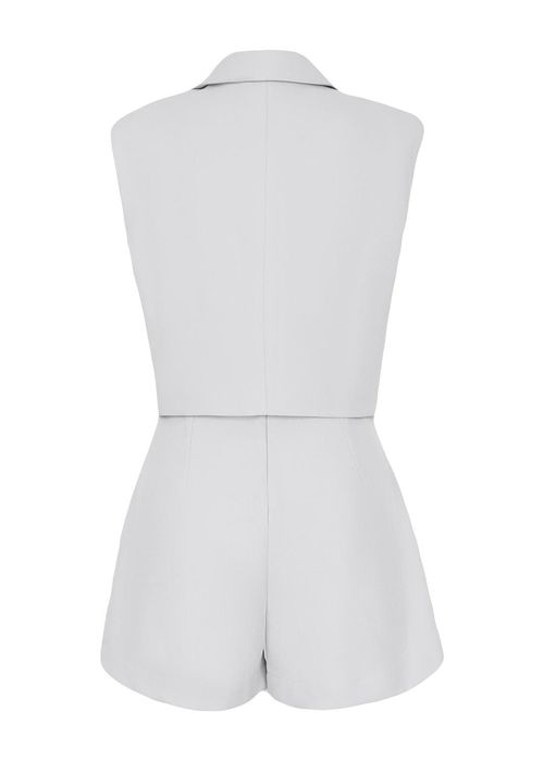 Conjunto Colete E Short Alfaiataria Destiny - Cinza