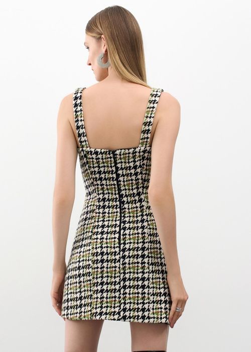 Vestido Curto Tweed Pied - Oliva