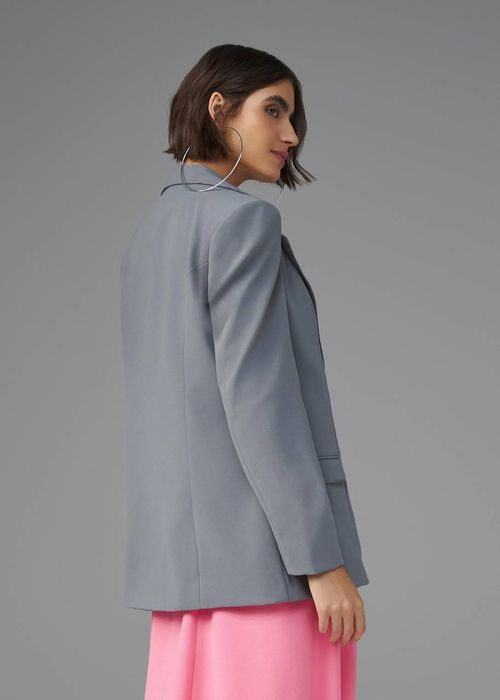Blazer Clássico Satin Infinity - Chumbo