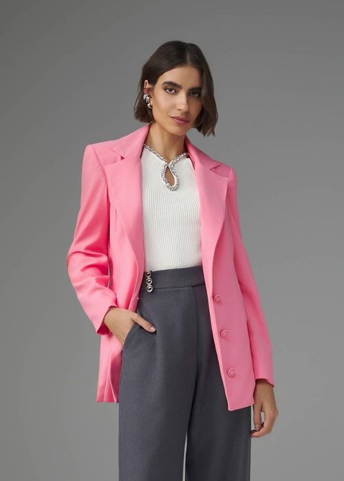 Blazer Clássico Satin Infinity - Chicletes